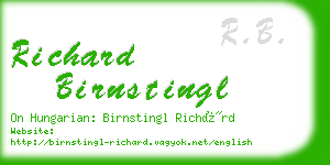 richard birnstingl business card